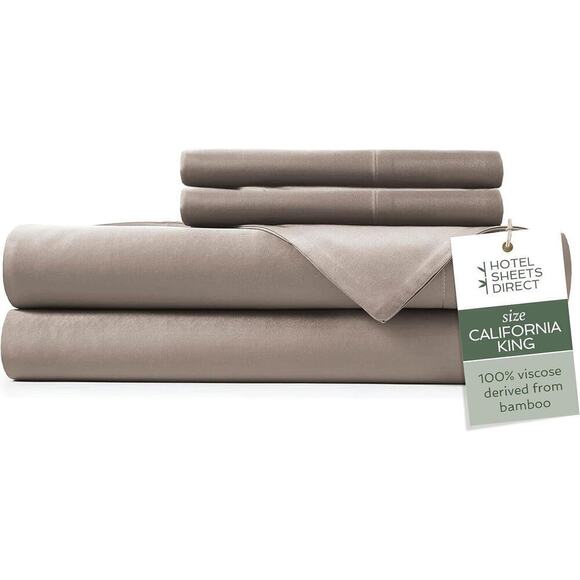 Hotel Sheets Direct 100% Viscose Derived Bamboo Sheets Set Cal King Cooling - Picture 1 of 10